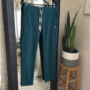 FIGS Caribbean Blue Yola Skinny Scrub Pants (Medium LONG)